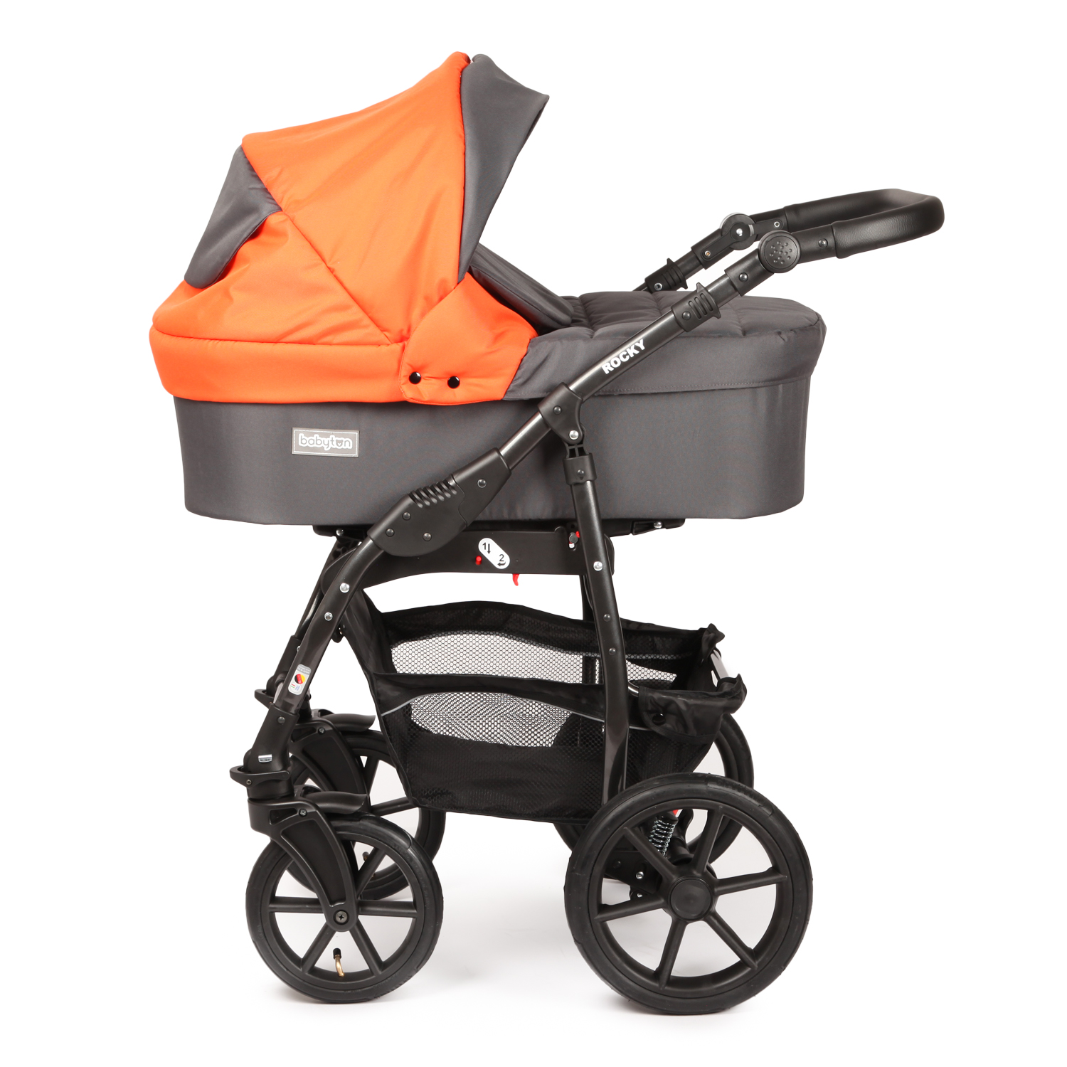 Коляска 2в1 Babyton Rocky Grey-Orange - фото 3
