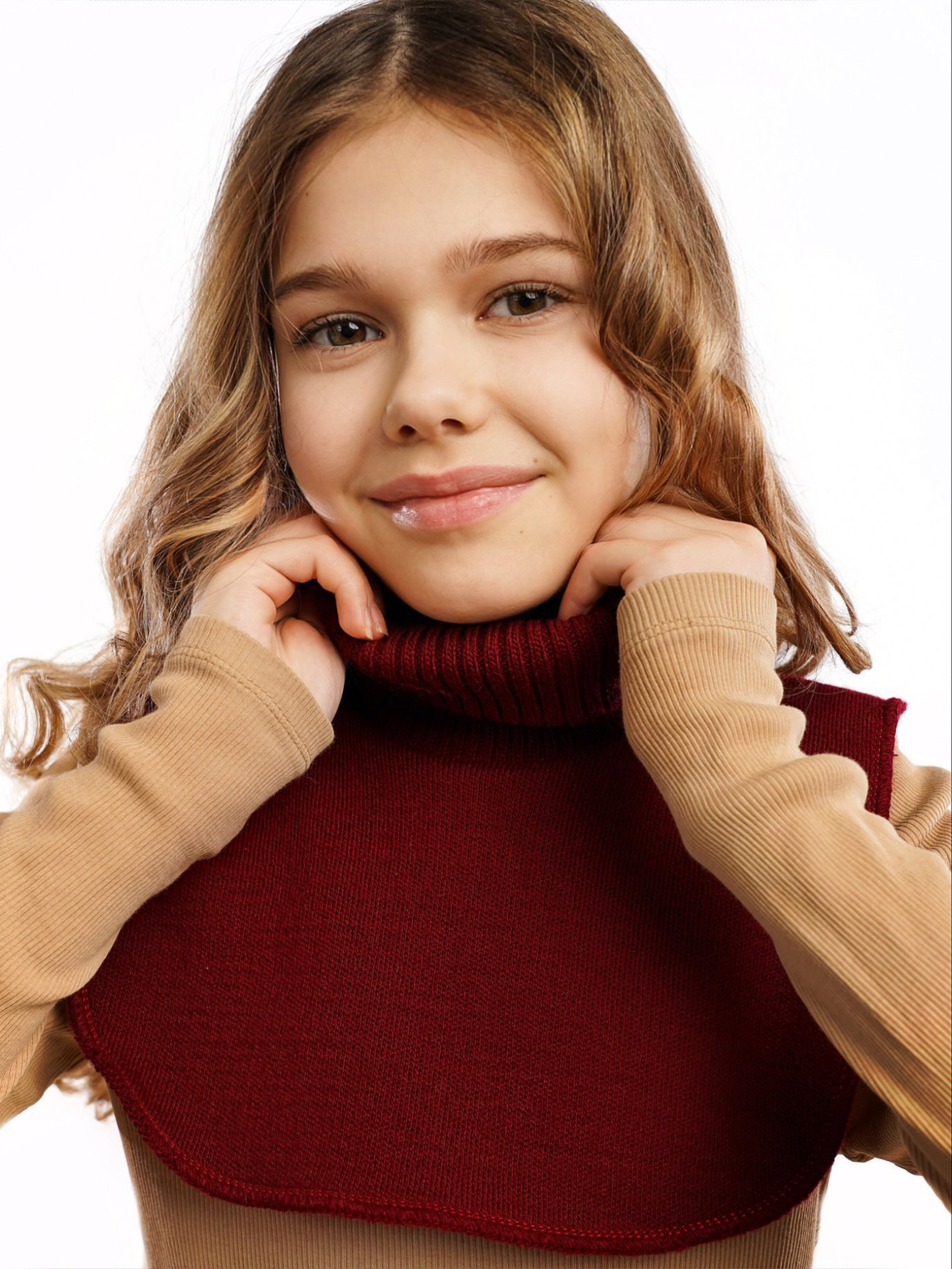 Манишка ПриКиндер MM3-2131 Цвет: Красный меланж - фото 6