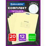 Тетрадь Brauberg клетка 12 лист. 20 шт.