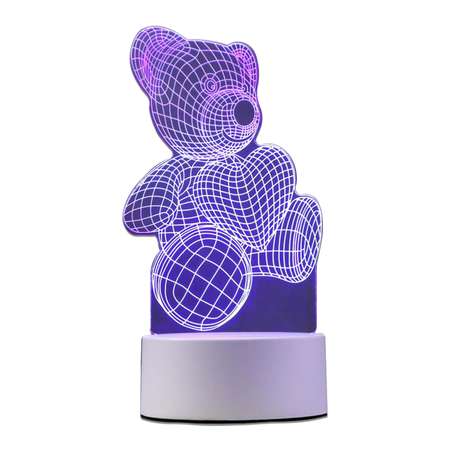 Светильник MINI-TOYS Мишутка с сердцем LED RGB