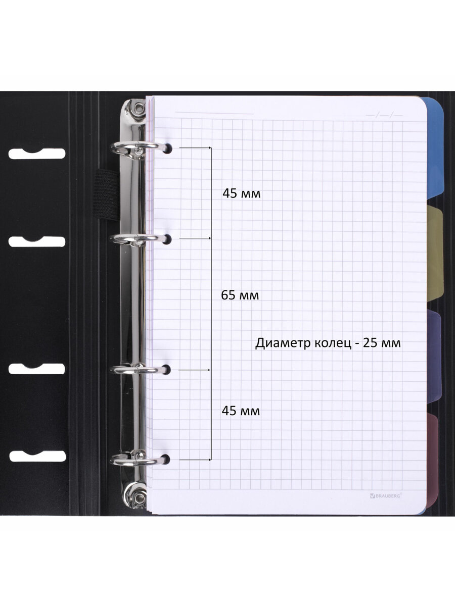 Тетрадь со сменным блоком Brauberg клетка 120 лист. - фото 7
