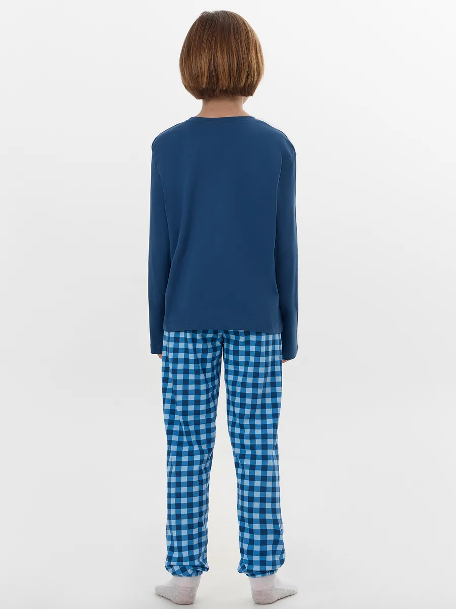 Пижама Mark Formelle (Марк Формэль) 563323/полуночно -синий +сине -голубая клетка - фото 3