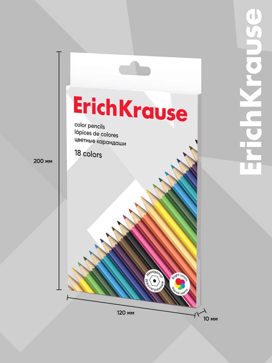 Карандаши цветные ErichKrause 18 шт. - фото 1