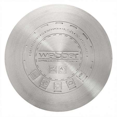Кастрюля Webber BE-143/2 из нержавеющей стали со стеклянной крышкой