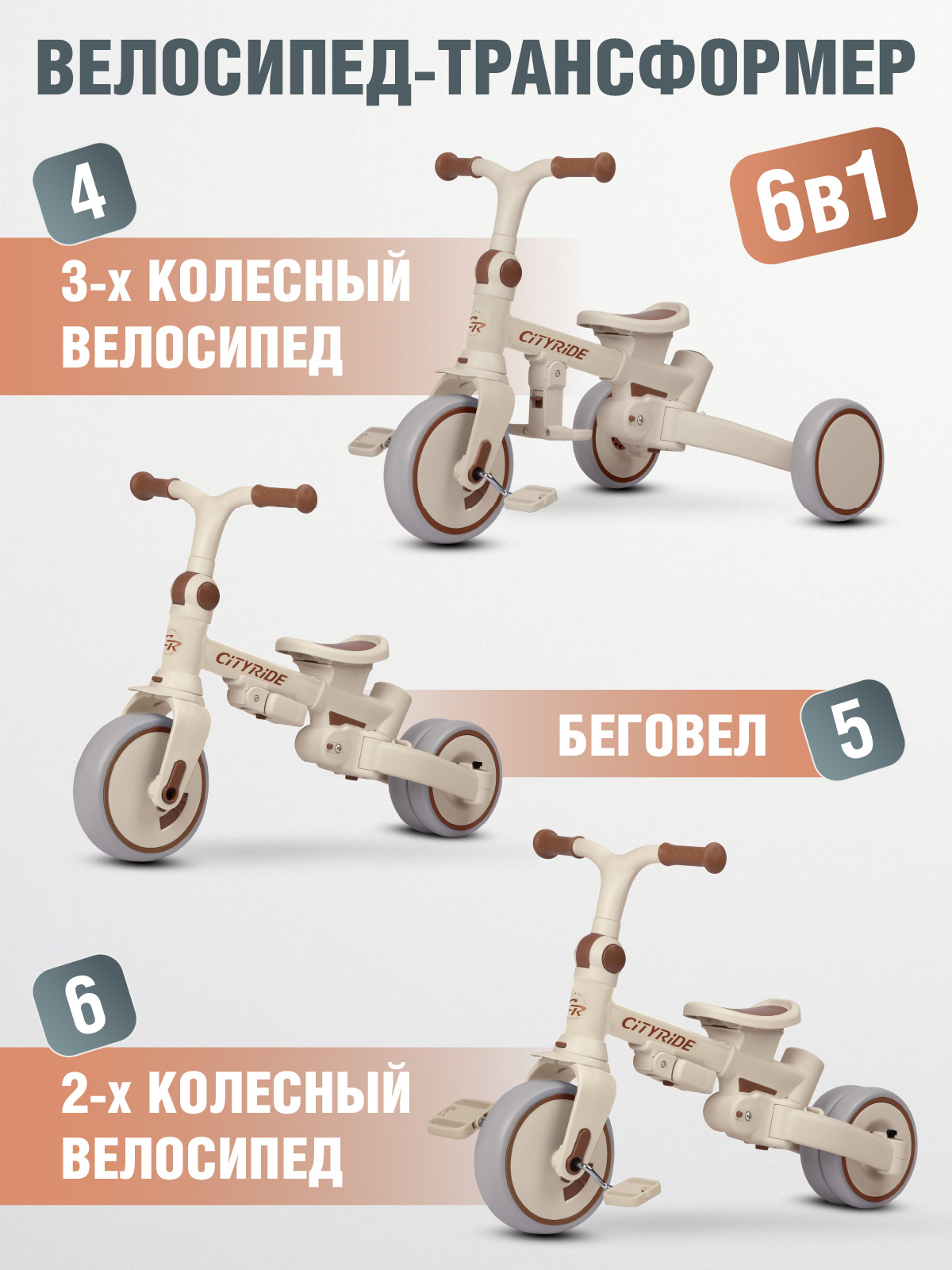 Трехколесный велосипед CITYRIDE - фото 3