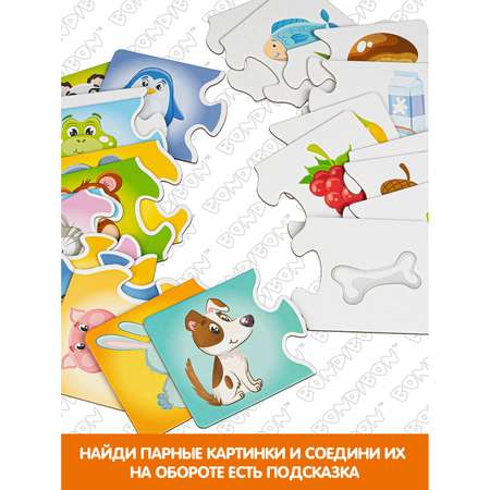 Пазл Bondibon набор обучающий КТО ЧТО ЕСТ классический
