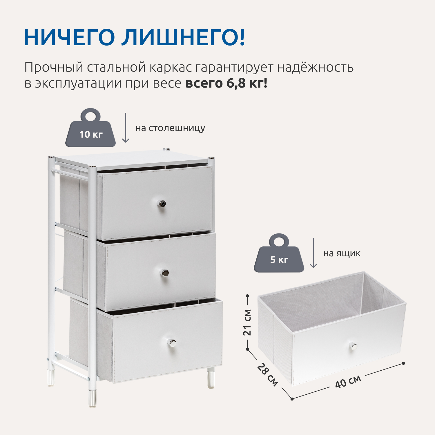 Комод Leset Комод (белый) - фото 8