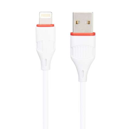 Сетевое зарядное устройство Borofone кабель Lightning 8-pin 1м Белый