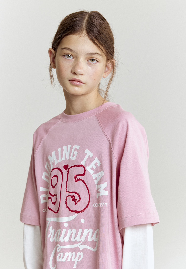 Лонгслив artie W25K01FK-1326D/Розово-белый - фото 3