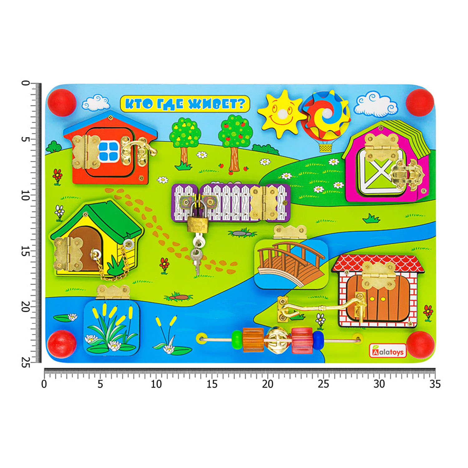 Игрушка Alatoys бизиборд Кто где живет в ассортименте - фото 6