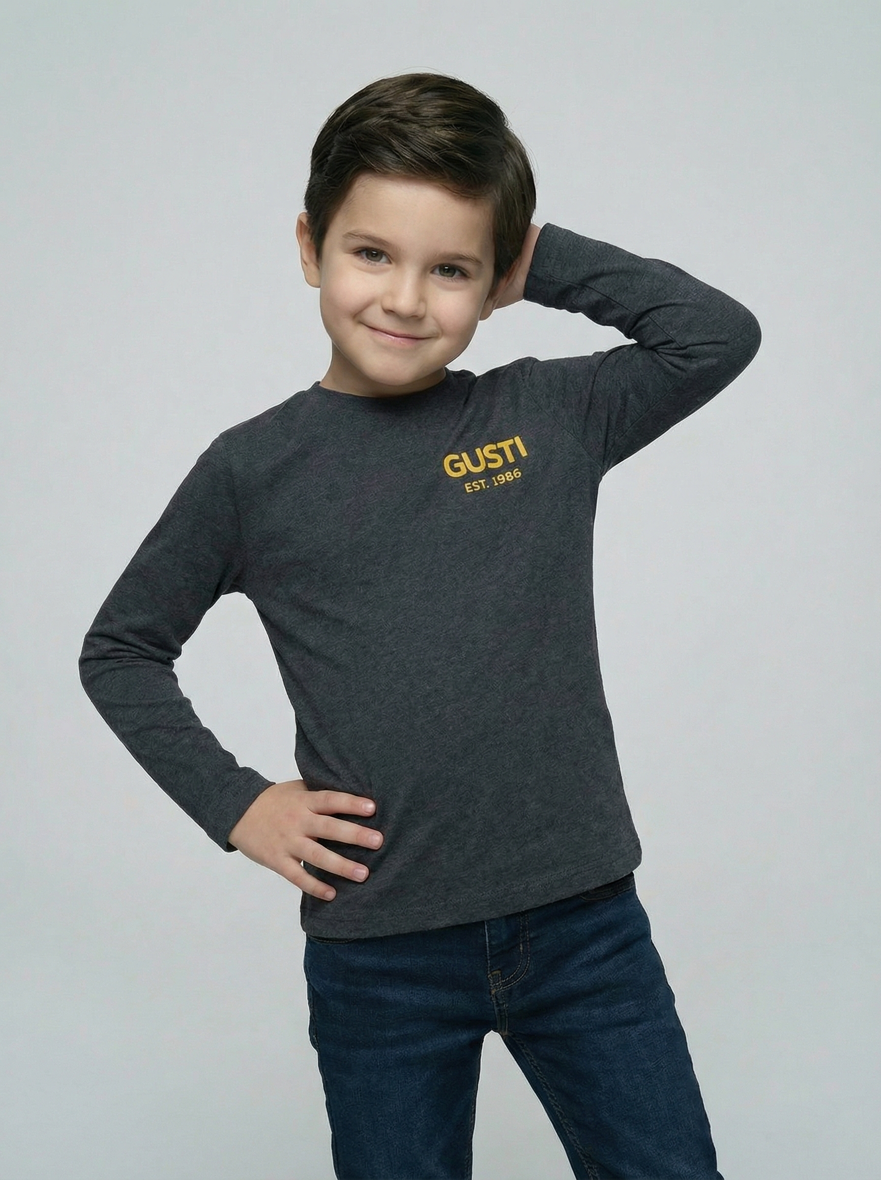 Лонгслив GUSTI GW5LS201-Anthracite - фото 1