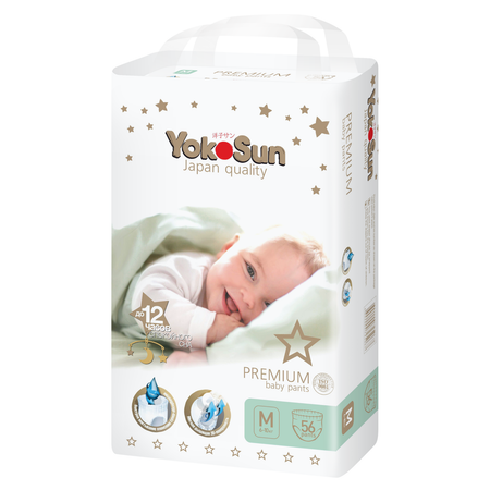 Трусики YokoSun Premium M (6-10 кг) 56 шт.