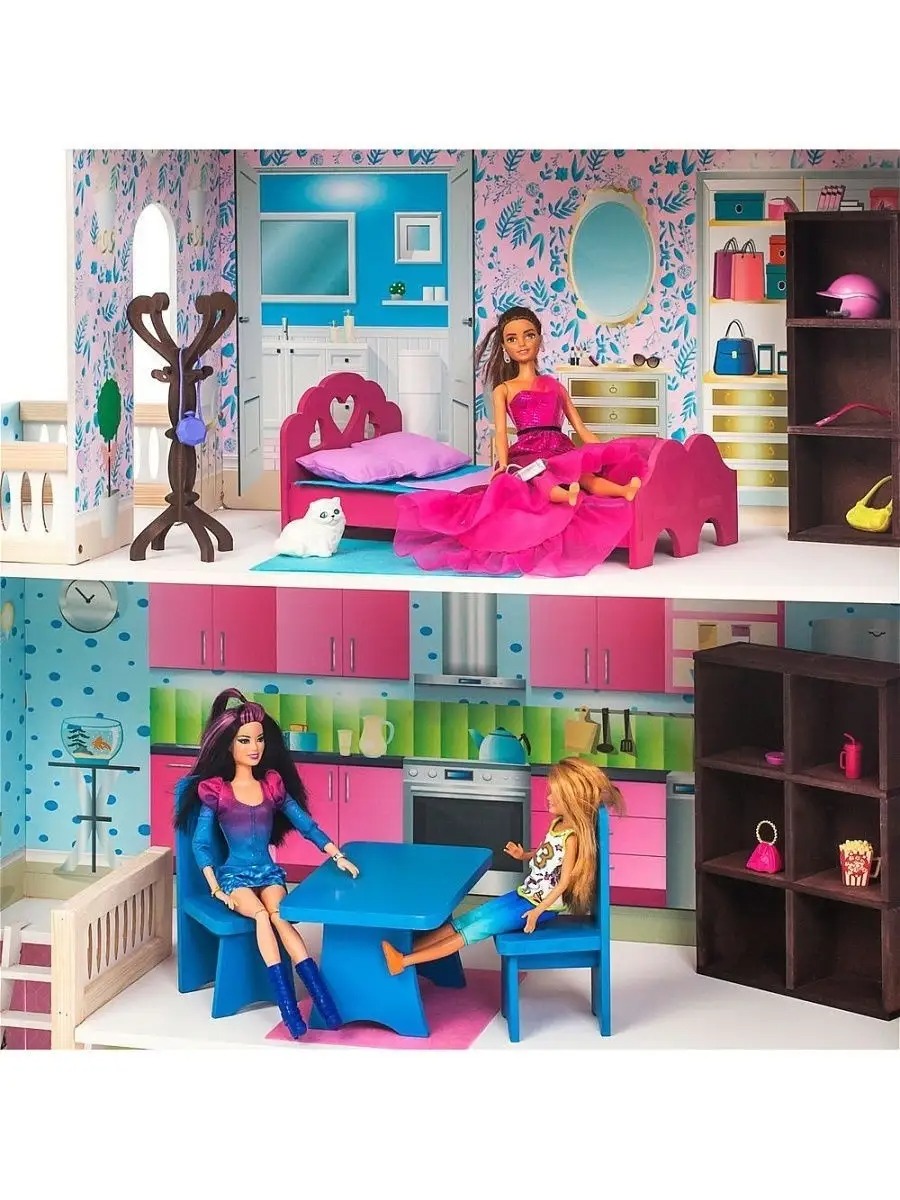 Домик для кукол PAREMO 118 см с мебелью PD318-12 - фото 9