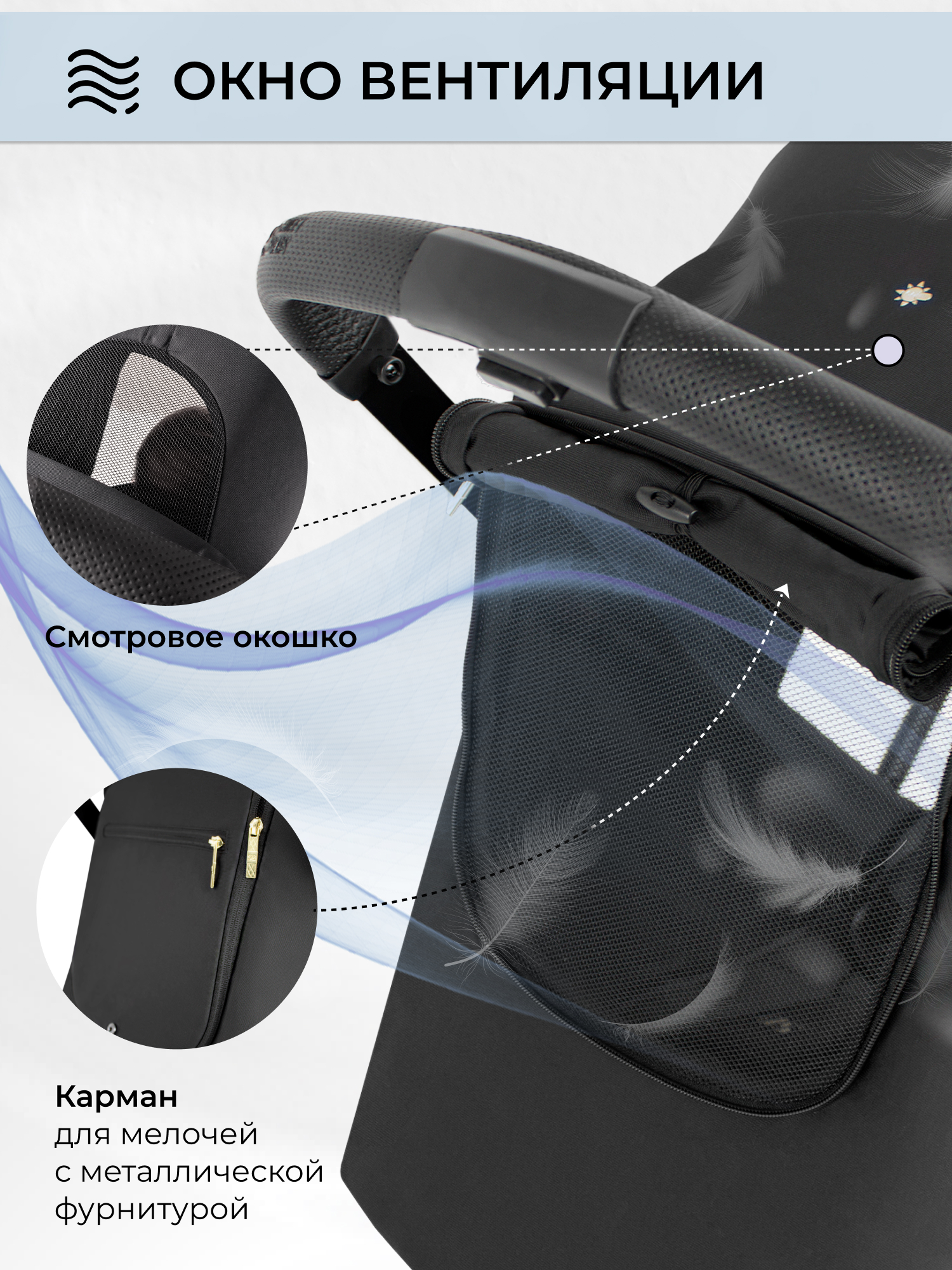 Коляска прогулочная Sweet Baby черный - фото 5