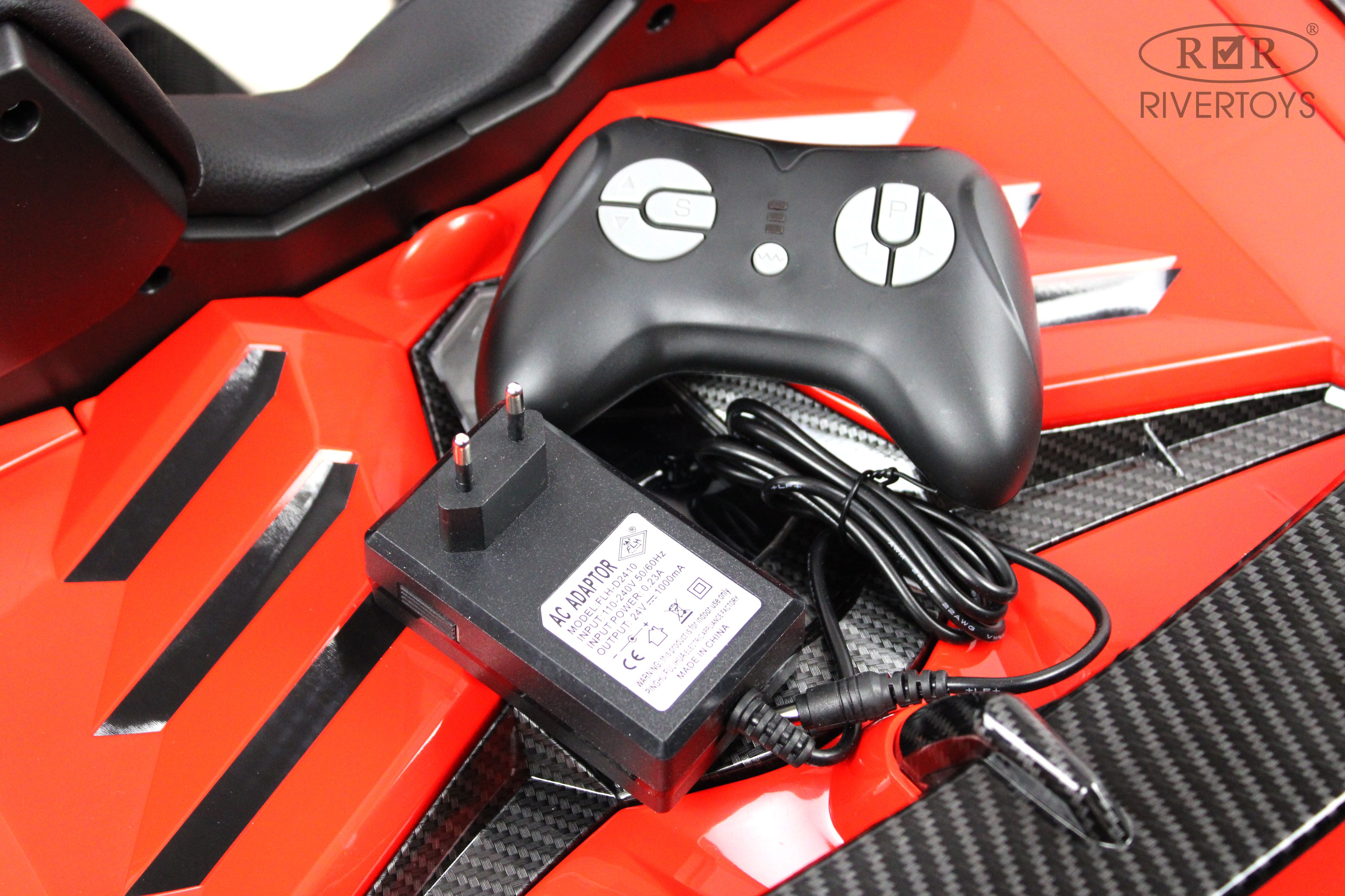 Электромобиль RIVERTOYS A111MP-RED С пультом ДУ - фото 4