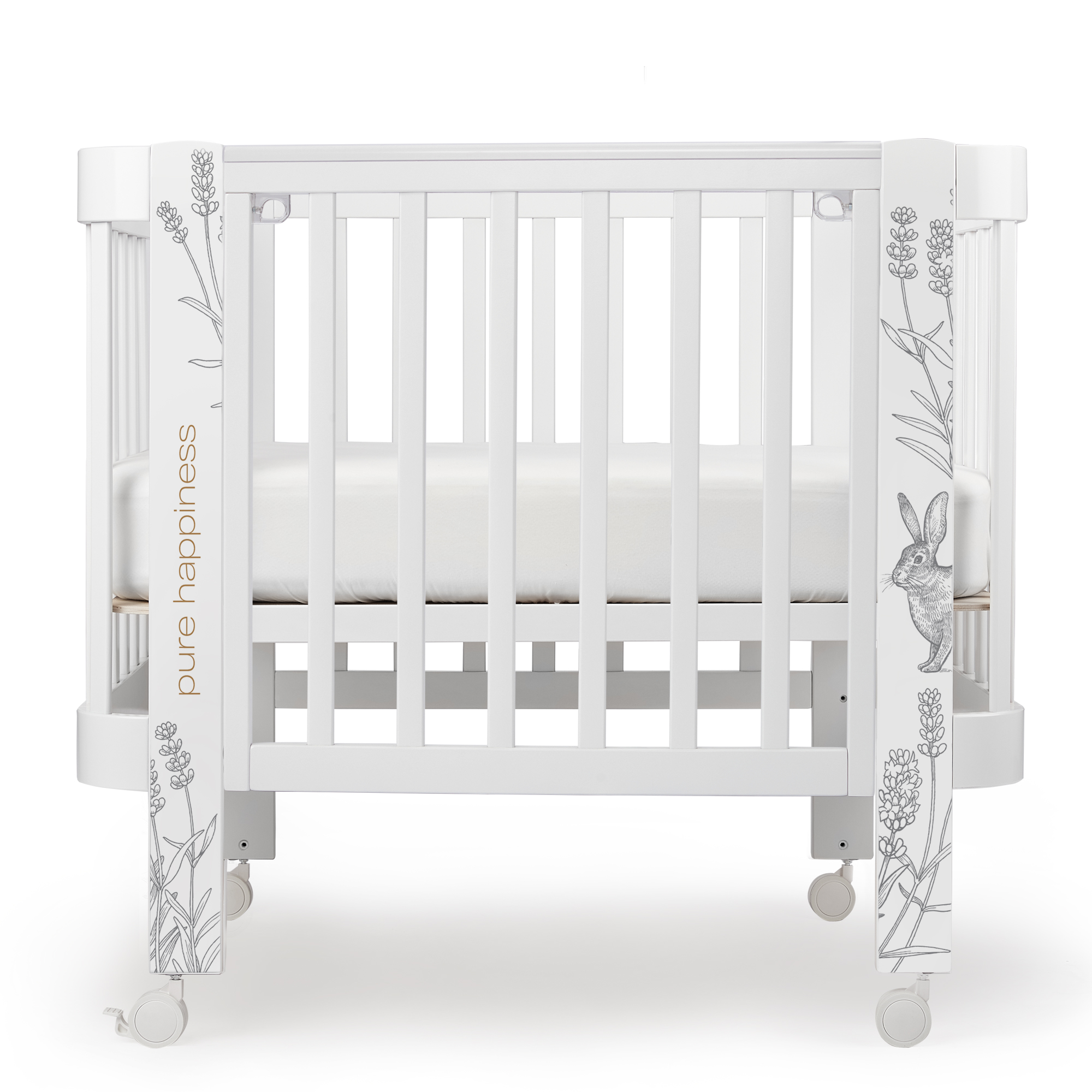Кроватка-люлька Happy Baby Mommy Love White nova - фото 3