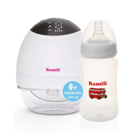 Молокоотсос двухфазный электрический Ramili SE500240ML с бутылочкой