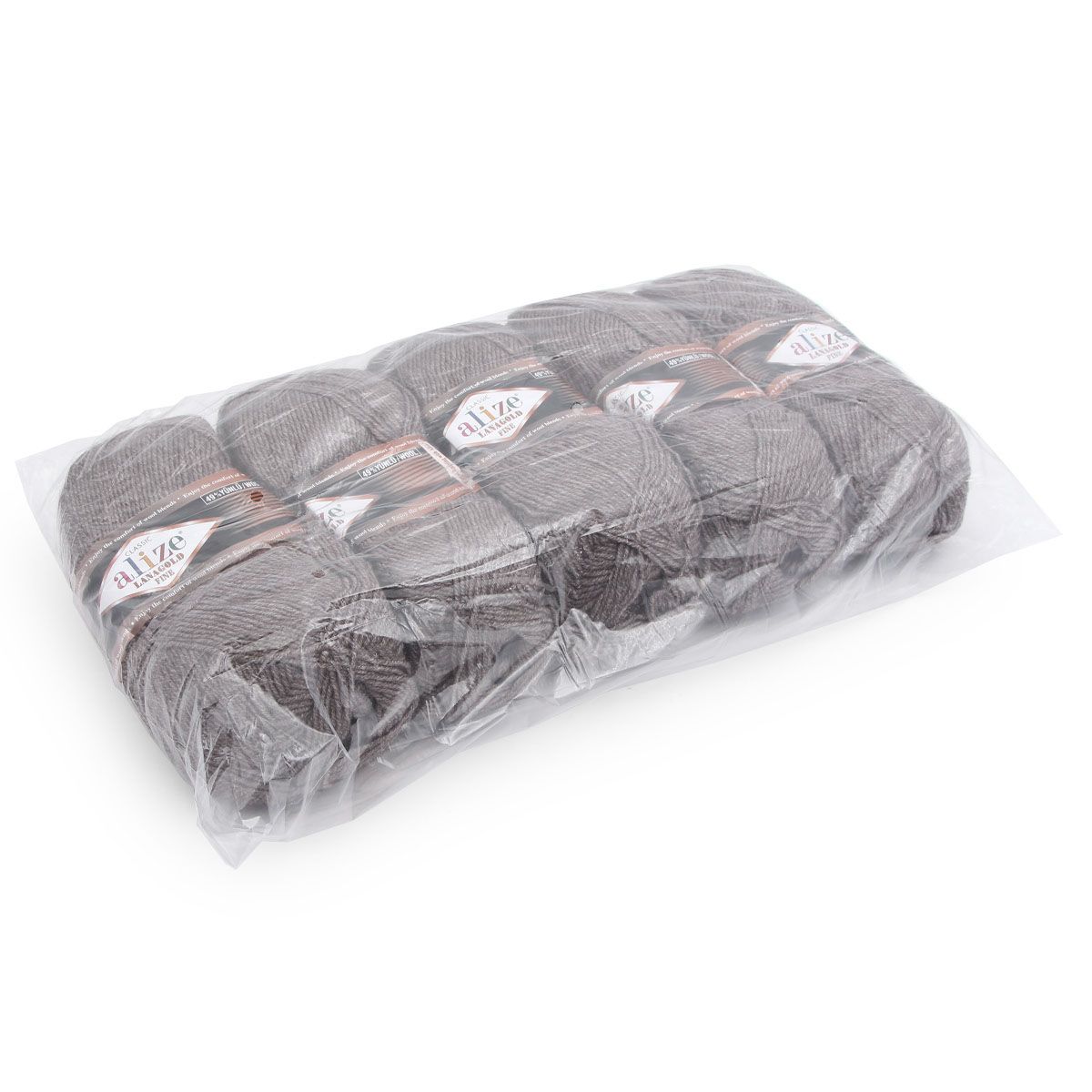 Пряжа Alize полушерстяная теплая Lanagold fine 100 г 390 м 5 мотков 240 коричневый меланж - фото 7