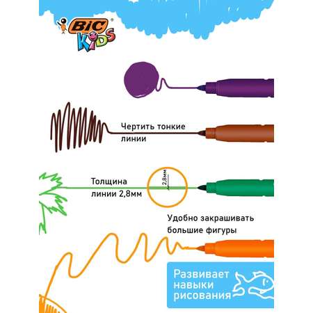 Фломастеры BIC 12 цв.