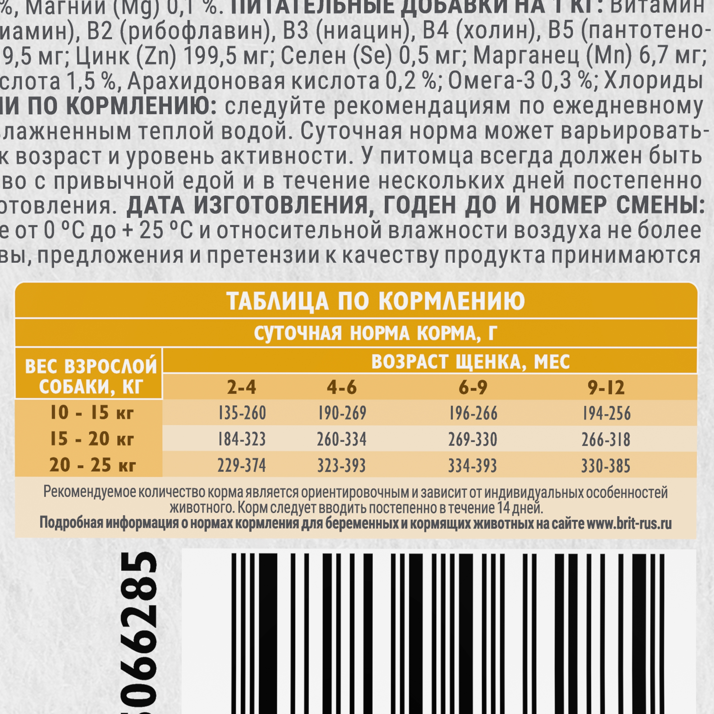 Корм для щенков Brit Care 1.5кг средних пород с индейкой и уткой - фото 6