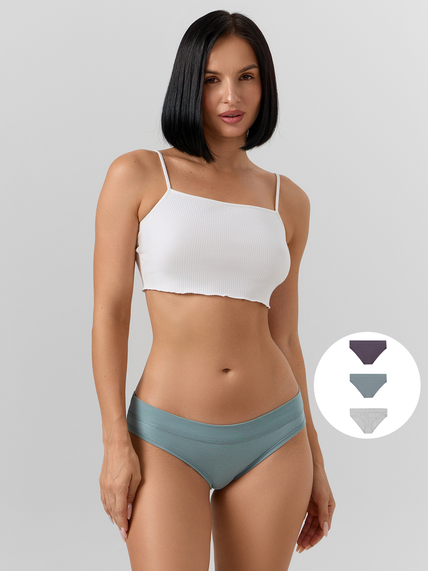 Трусы 3 шт Mark Formelle (Марк Формэль) 412236-3/пыльно -бирюзовый - фото 1