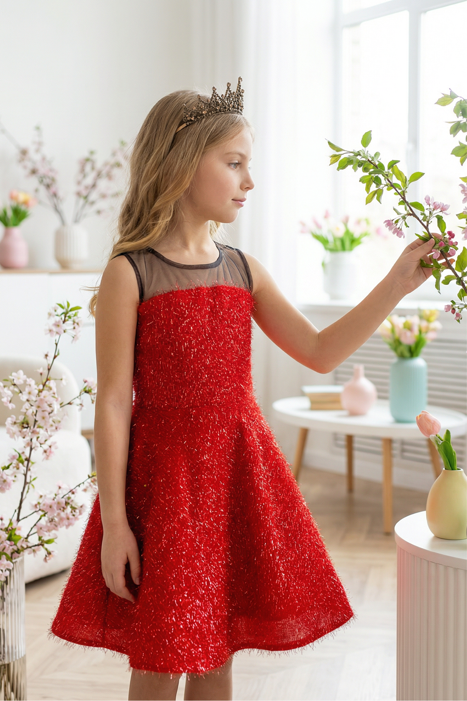 Платье Minilik Платье.Колокольчик.Красное - фото 1