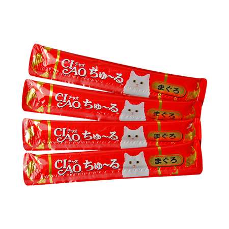 Лакомство для кошек INABA Ciao Churu тунец магуро пюре 14г*4