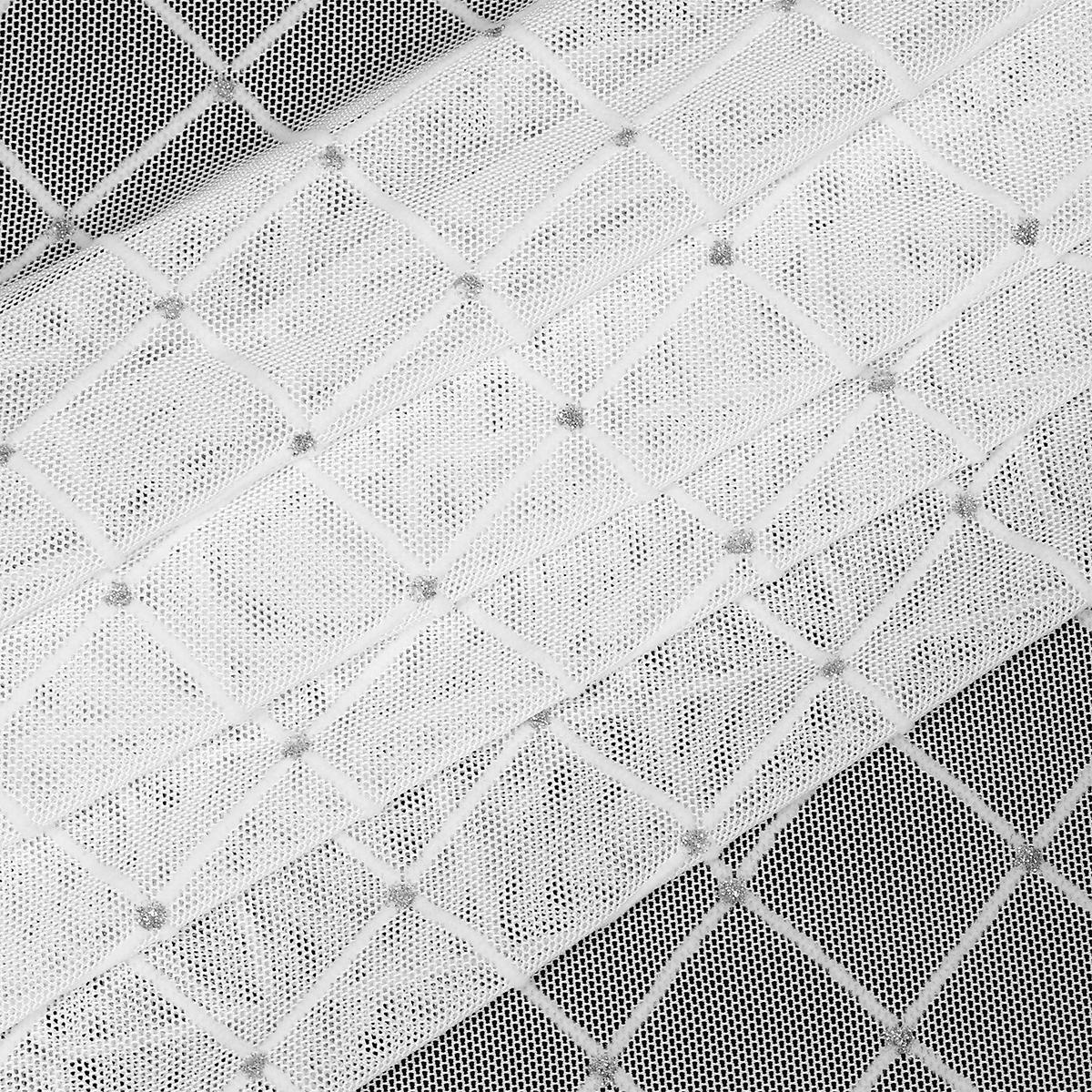 Ткань TBY Сетка эластичная цвет белый уп.1м - фото 5