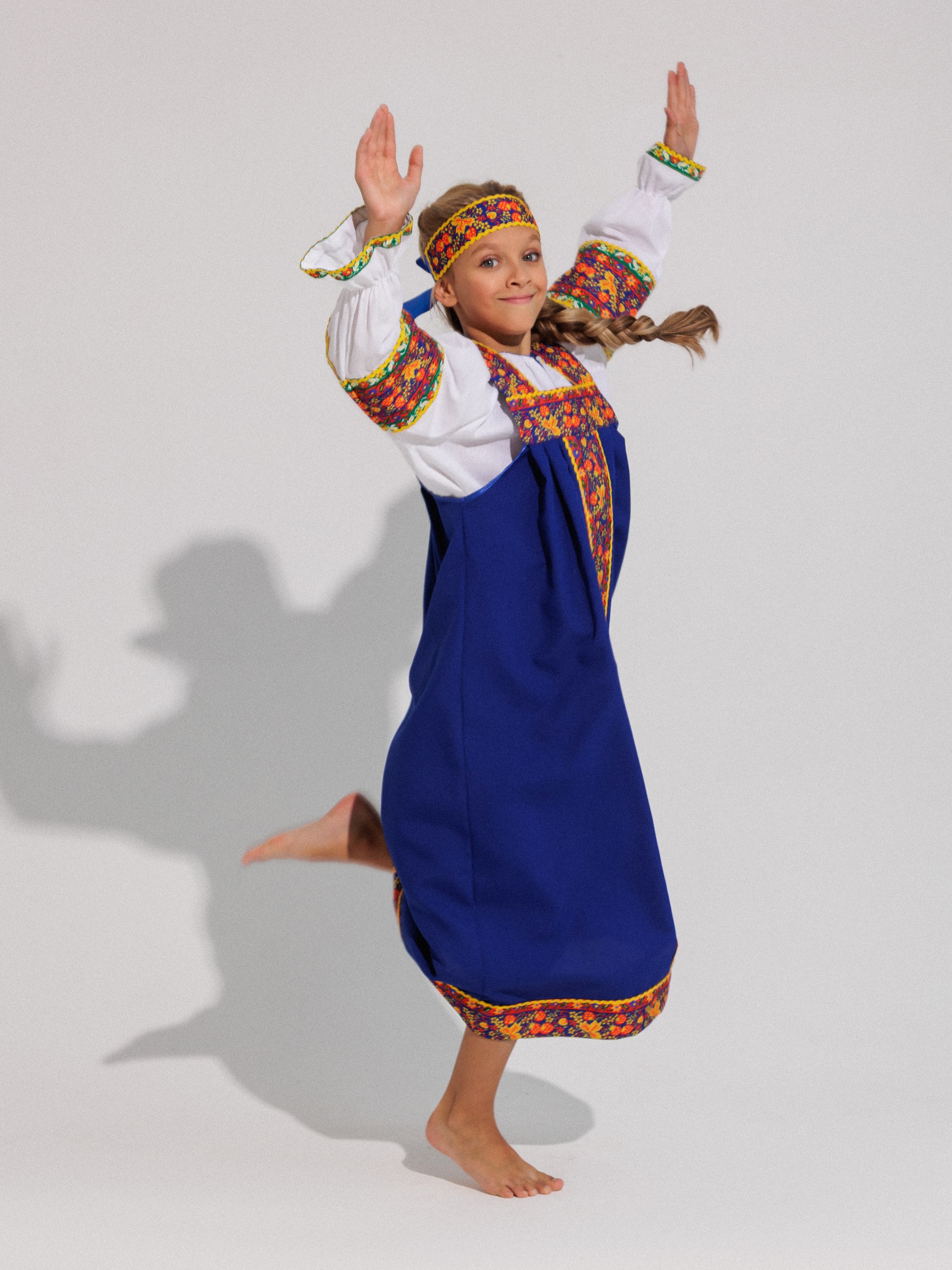 Костюм русский народный Gala-Вальс С/Машенька/синий - фото 4