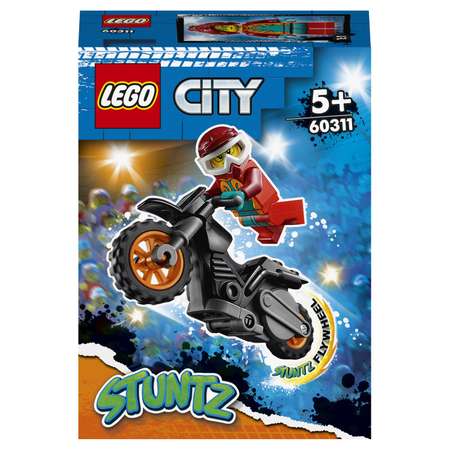 Конструктор LEGO City Огненный трюковый мотоцикл блочный