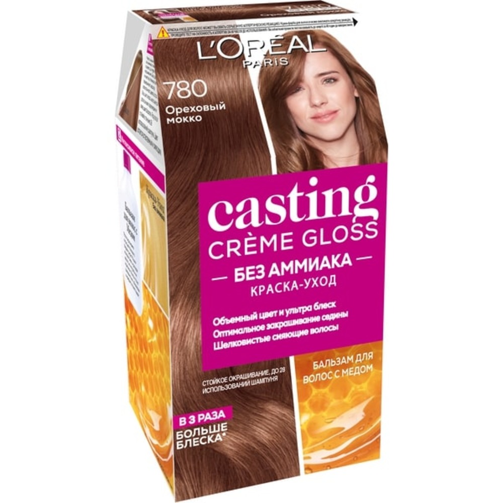 Краска для волос LOREAL Casting Creme Gloss без аммиака оттенок 780 Ореховый Мокко - фото 1