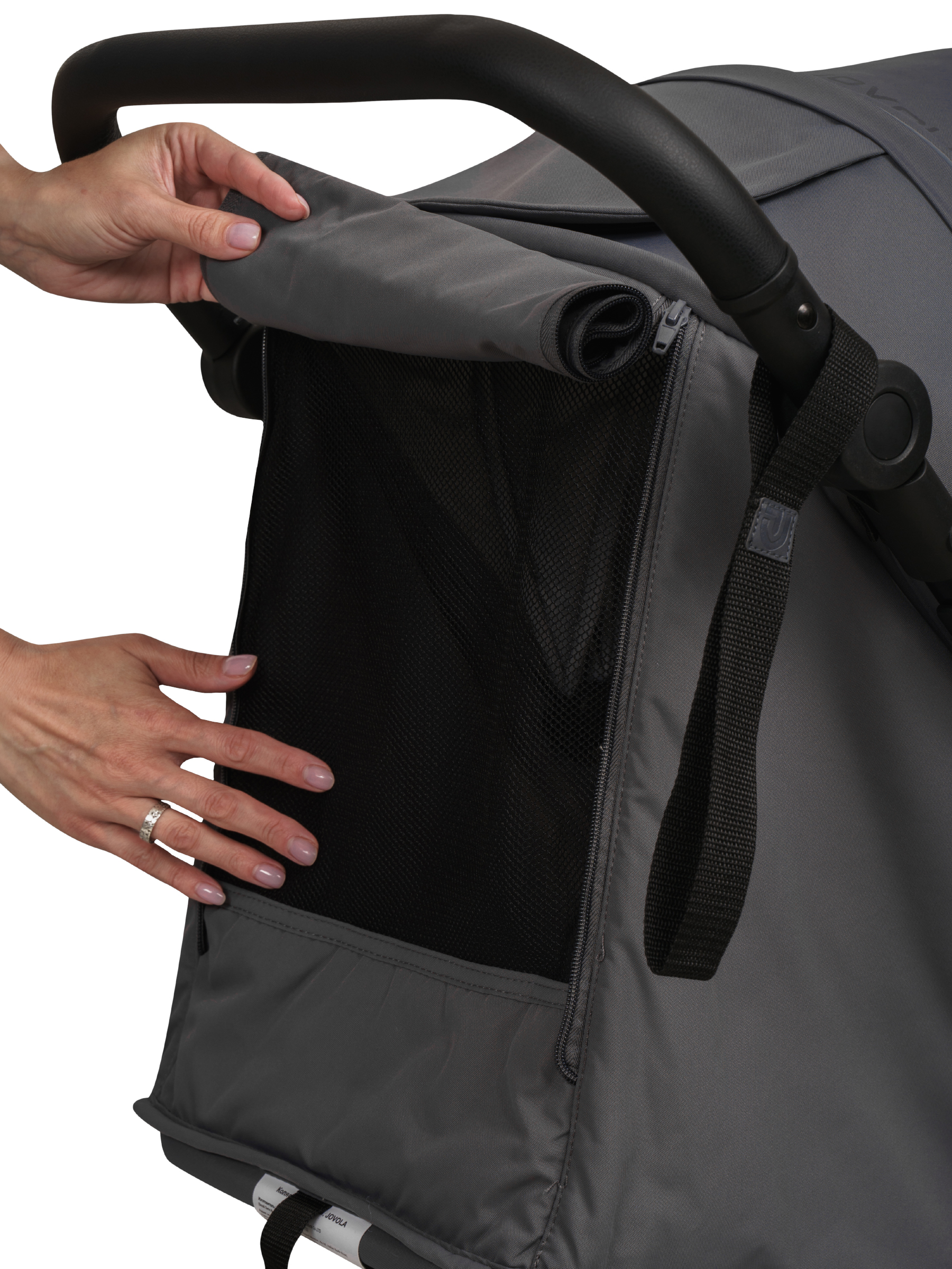 Коляска прогулочная JOVOLA Selena SL, всесезонная серый - фото 38