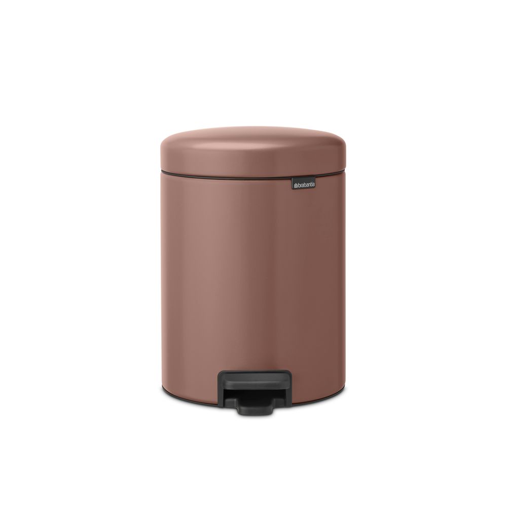 Бак мусорный Brabantia NewIcon с педалью светло-коричневый 5л 233982 - фото 1
