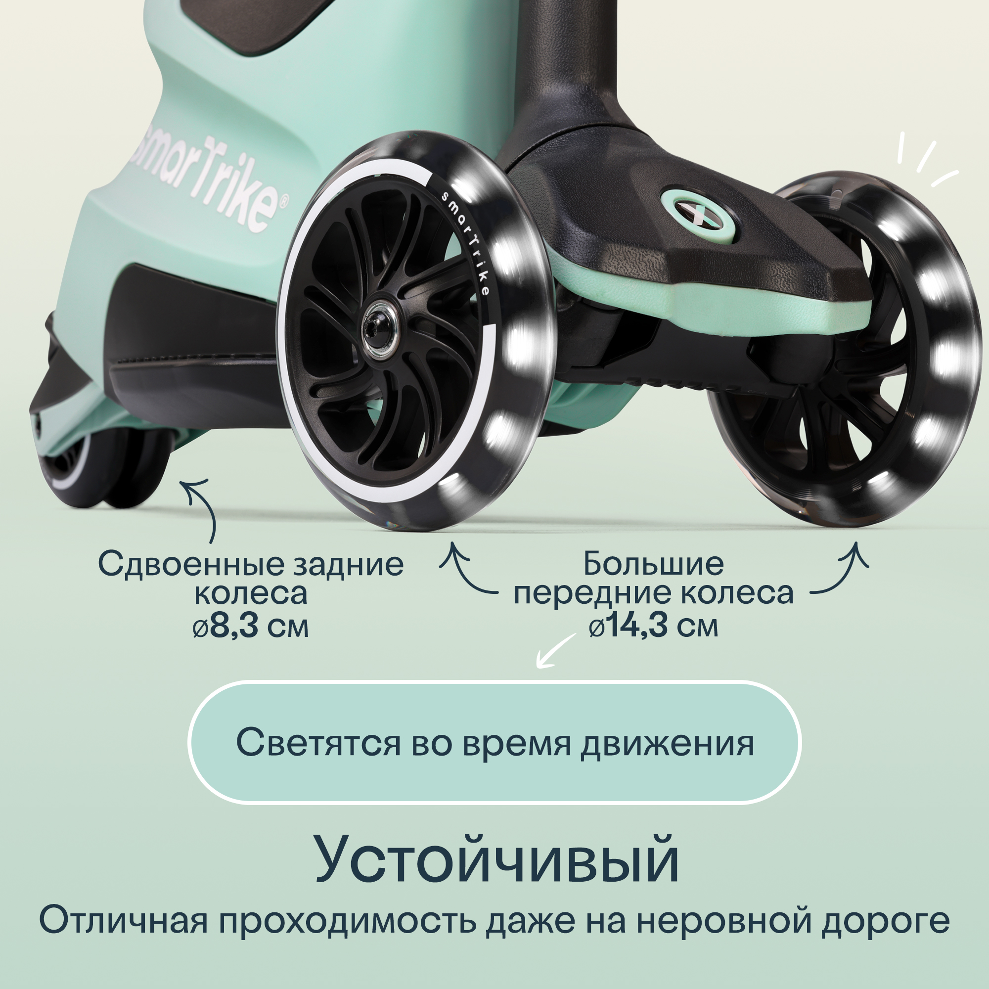 Самокат SmarTrike трехколесный - фото 4