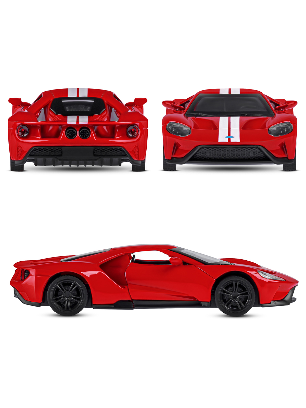 Автомобиль АВТОпанорама Ford GT 1:40 JB1200139 - фото 6