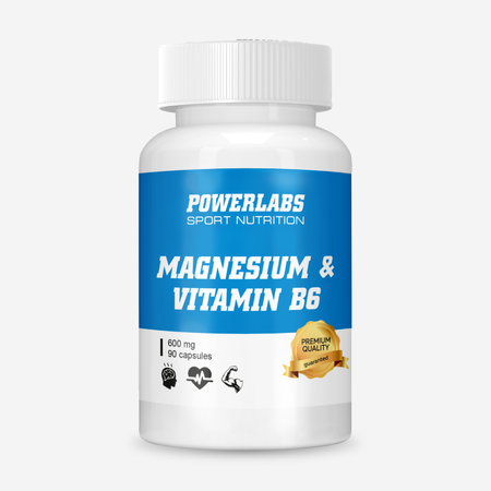 БАД Powerlabs Магний с Витамином B6