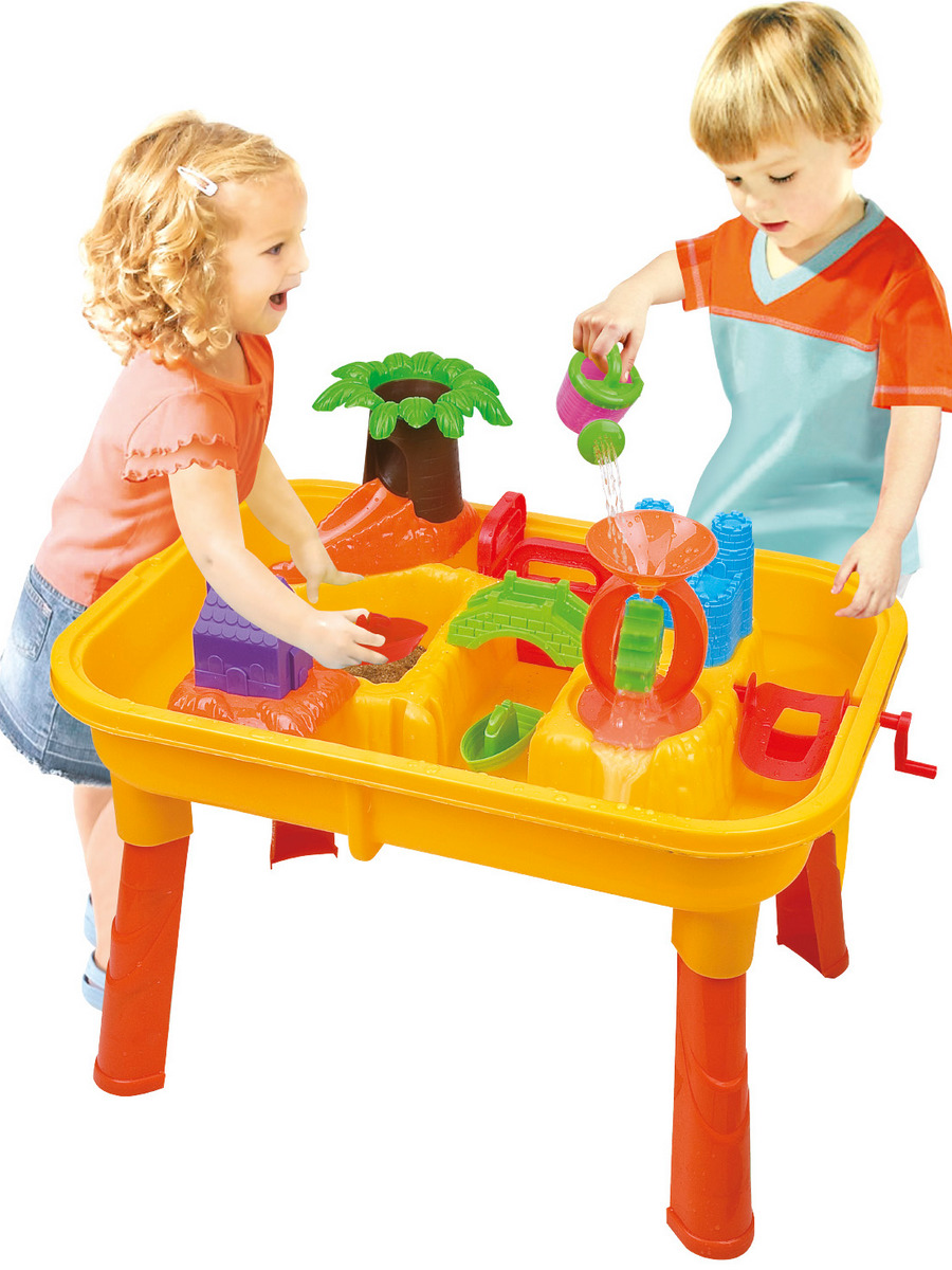 Стол для игр с песком и водой Hualian Toys Домик с крепостью 61х42х39 см - фото 1
