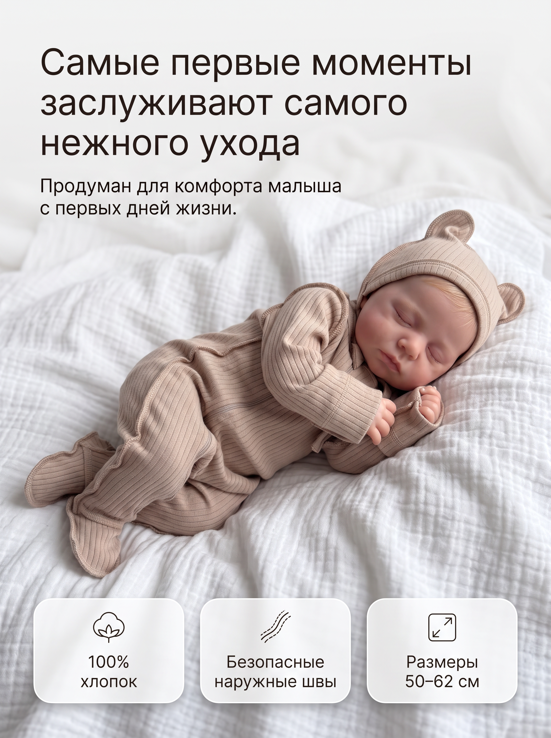 Комбинезон с шапочкой СветЛена СМЧбеж - фото 9