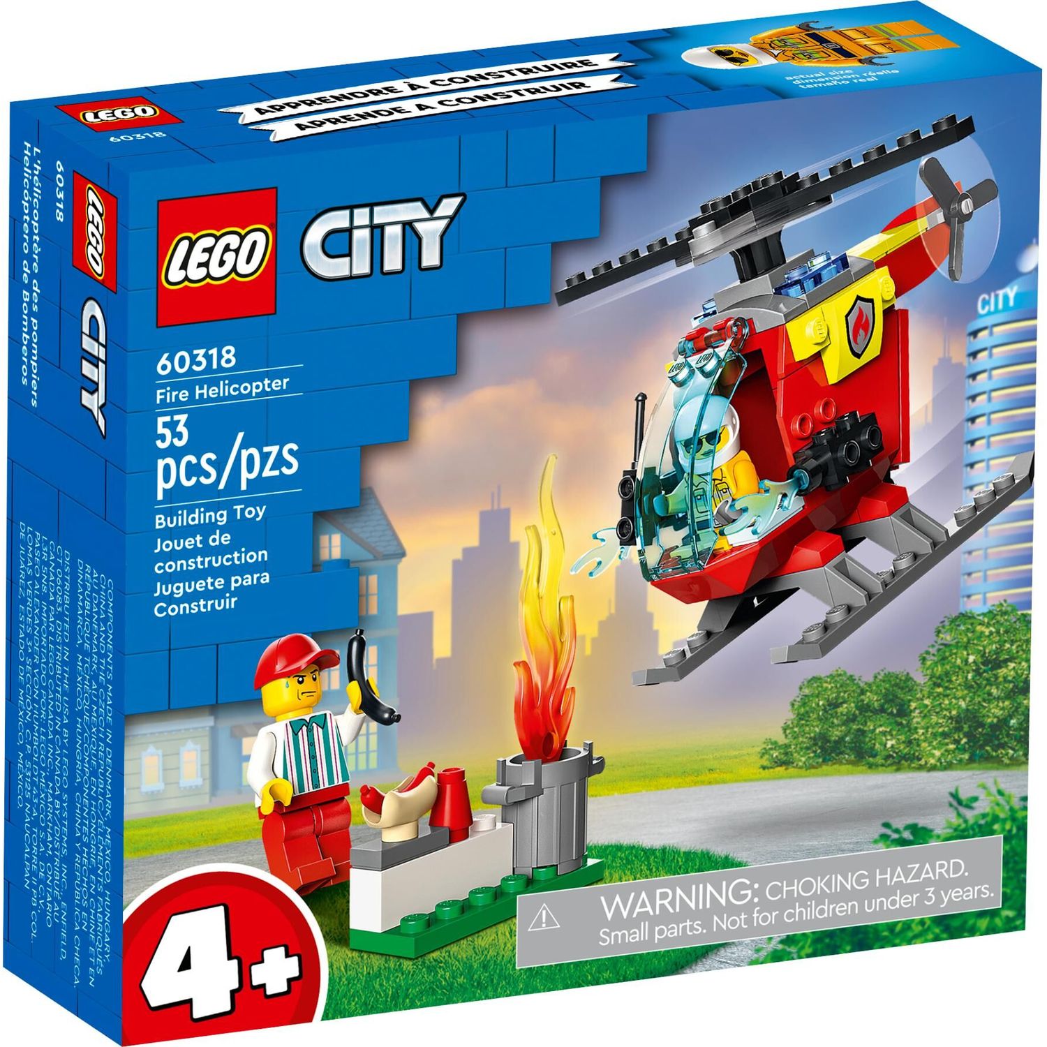 Конструктор LEGO City Пожарный вертолет 53 дет. - фото 1