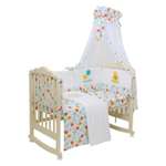 Комплект в кроватку Polini kids Disney baby Медвежонок Винни Чудесный день 7предметов Желтый