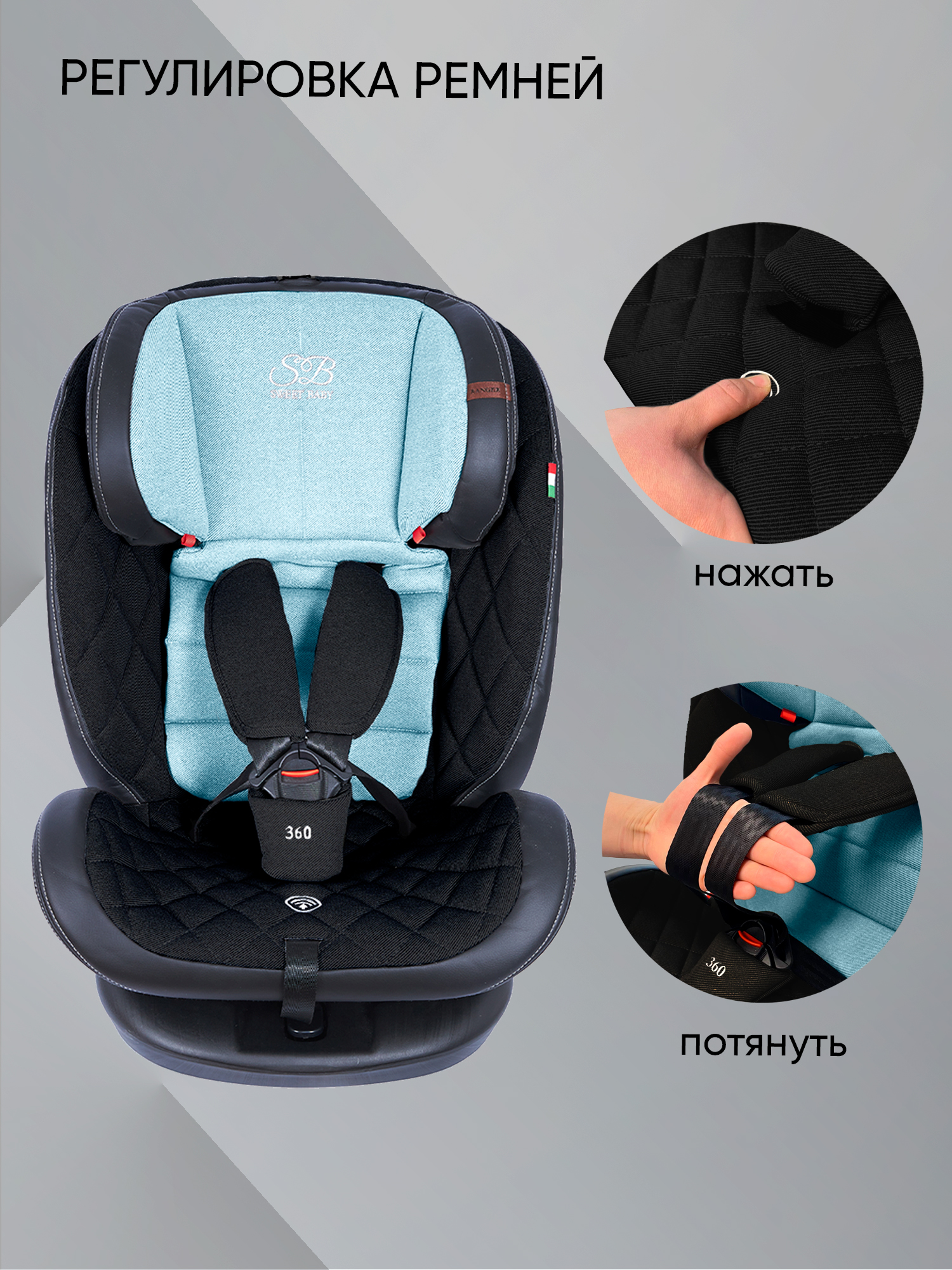 Автокресло Sweet Baby Ranger Isofix 0+/1/2/3 (0-36 кг) синий - фото 4