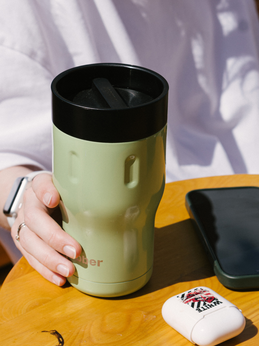 Термокружка для напитков 350 мл Tumbler Bobber оливковый - фото 7