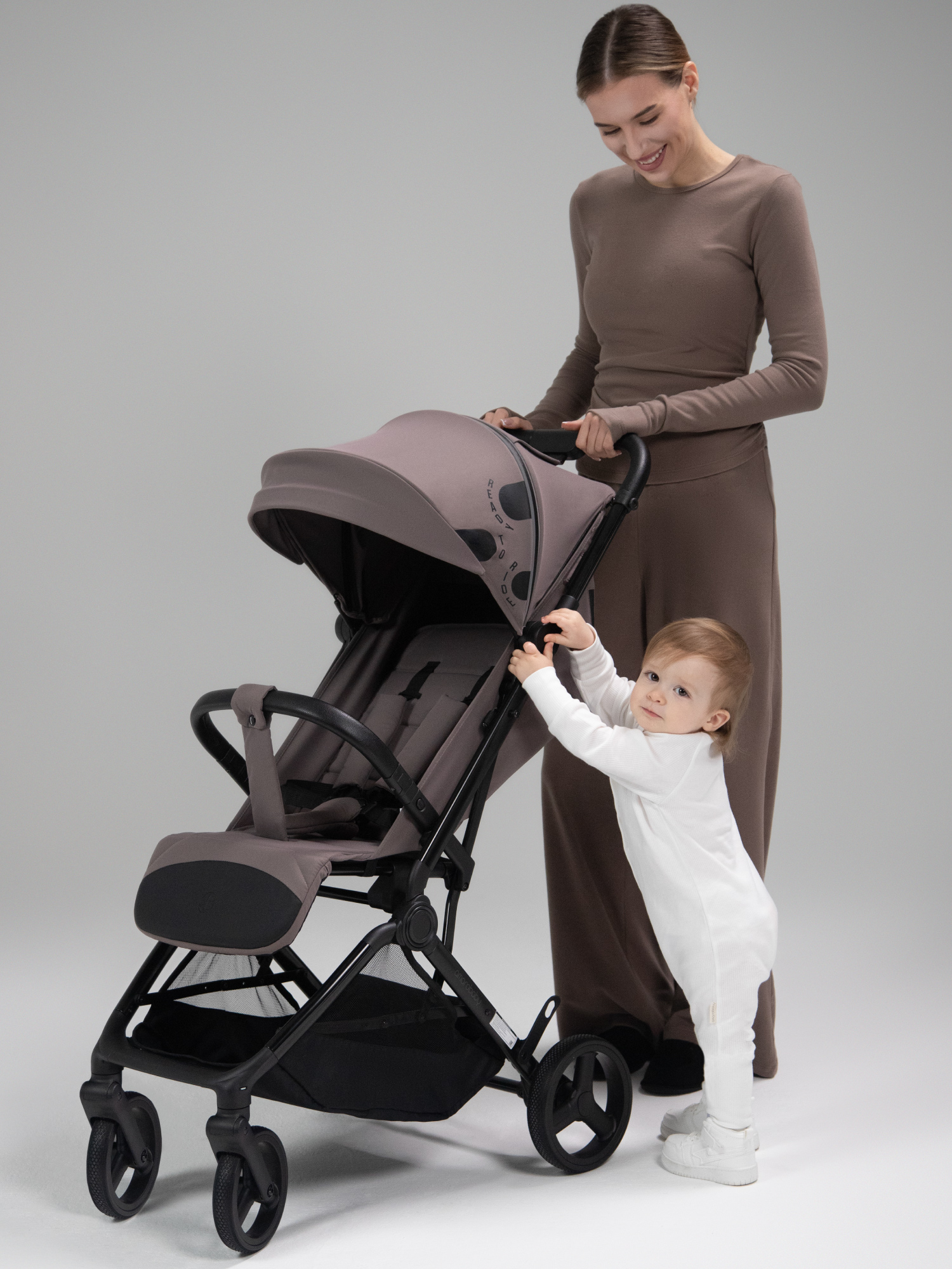 Коляска прогулочная Amarobaby Ride бежевый - фото 25