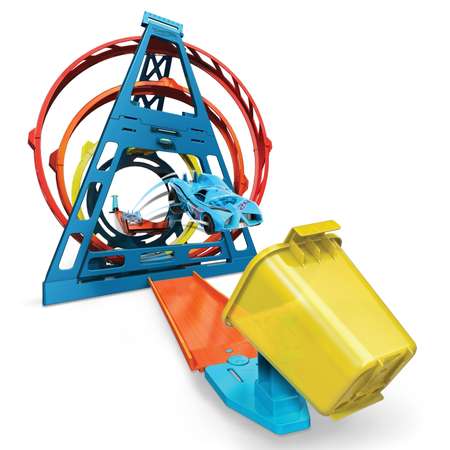 Трек Hot Wheels Тройная петля с пусковой установкой