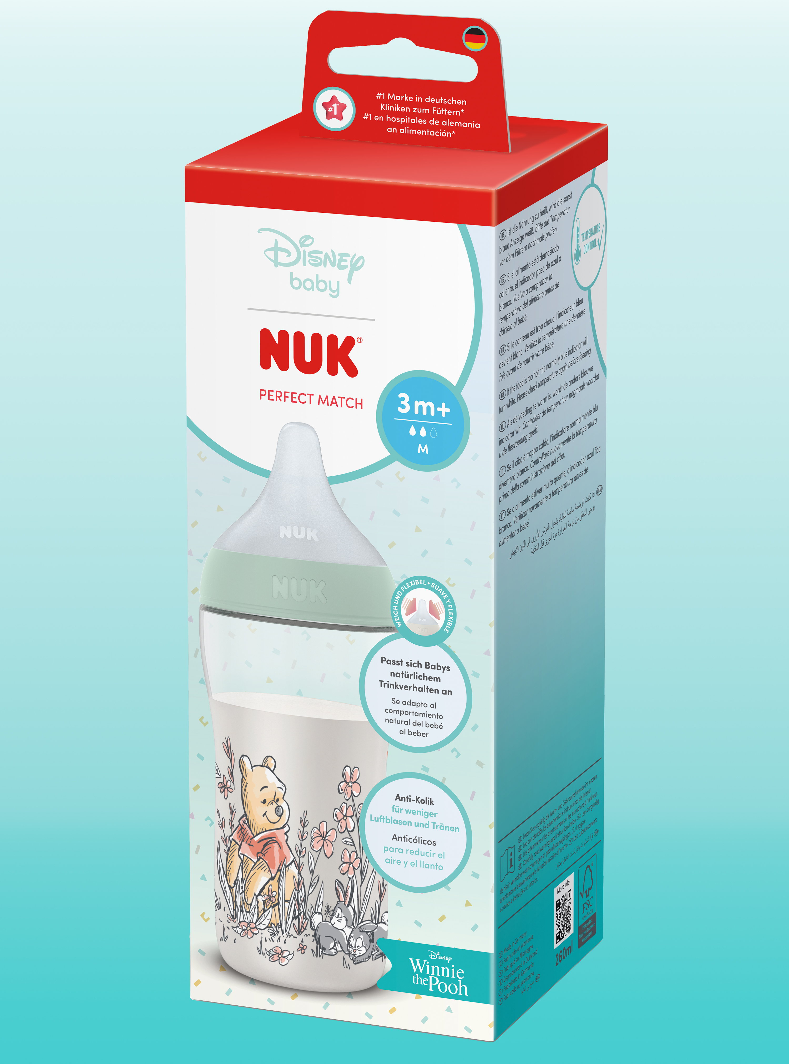 Бутылочка Nuk 260 мл 1 шт. - фото 2