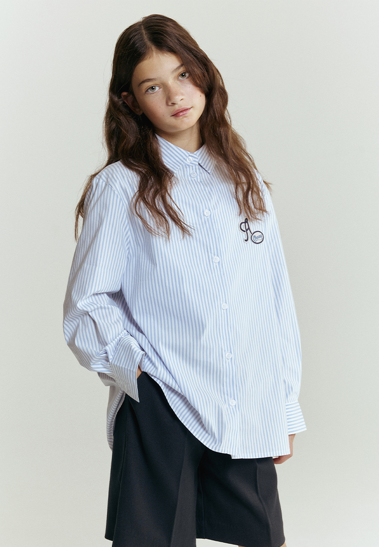 Рубашка artie W25K01RU-1328D/Бело-голубой - фото 3