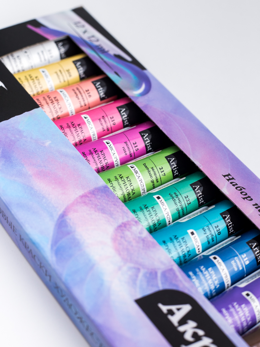 Краски акриловые Малевичъ 12 цв. - фото 16