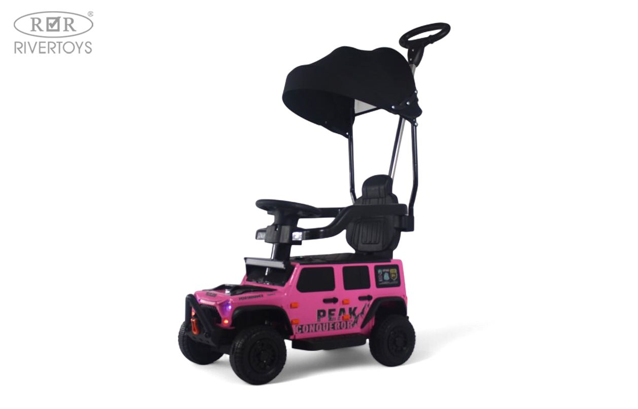 Электромобиль RIVERTOYS G009GG-PINK С пультом ДУ - фото 2