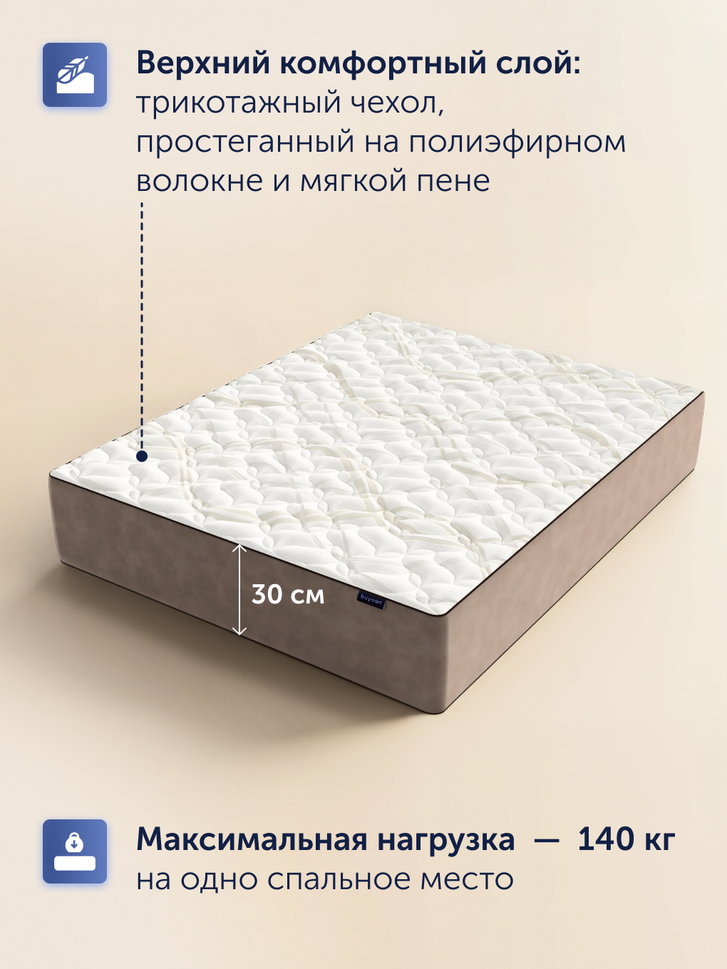 Матрас buyson BuyGold 160х200 - фото 3
