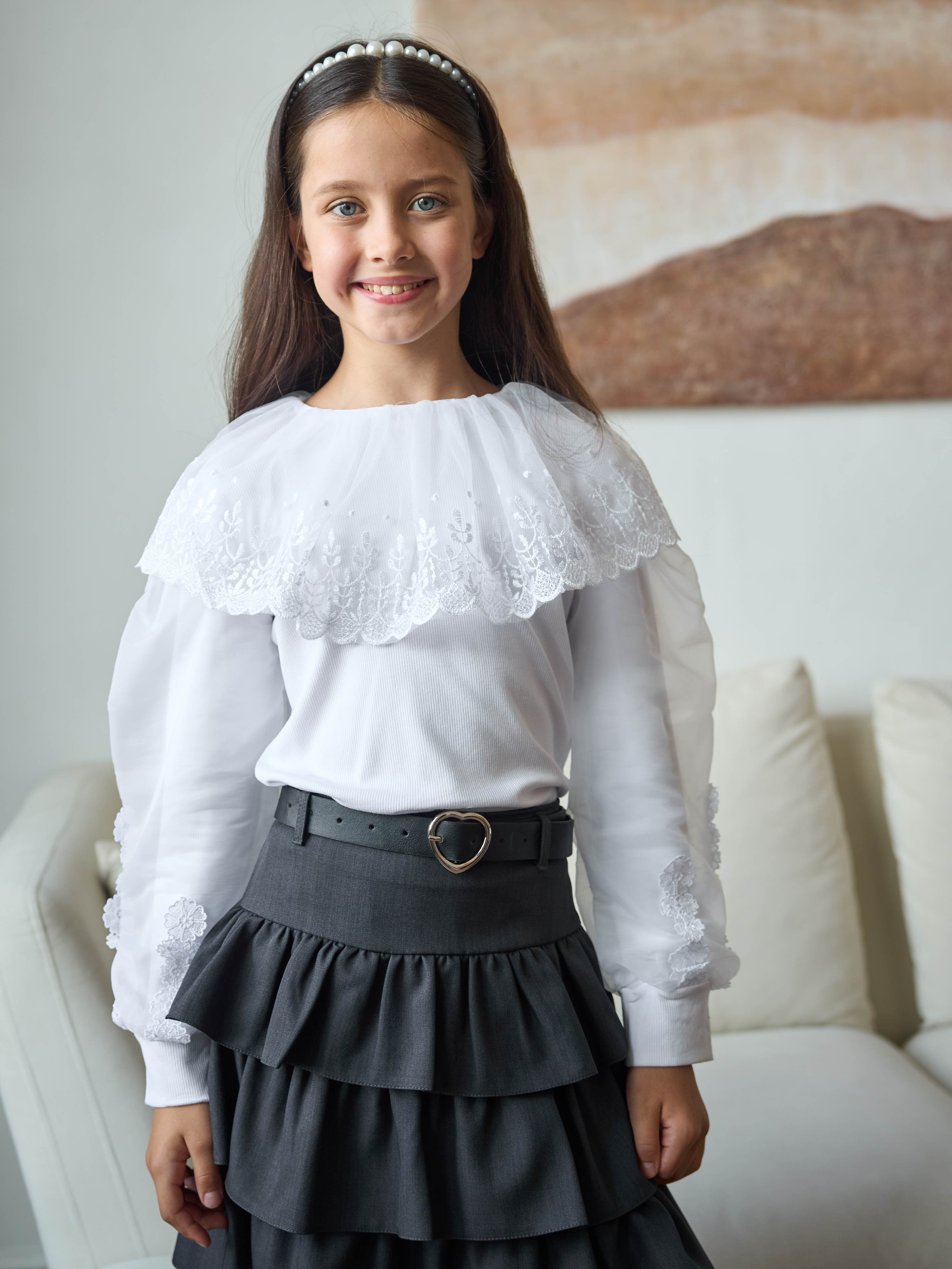 Блузка СИНЯЯ МОДА W003-G39 - фото 6